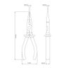 Alicate Bico Meia Cana 6" Isolado 1000 V Tramontina 41008/106 - 3