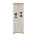 Ver imagem 6 de Guarda-roupa Infantil 62cm 2 Portas com Vidro e 2 Gavetas Bombom Multimóveis Mp4461 Madeirado/off