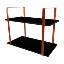 Ver imagem 1 de Prateleira Vita Design Industrial Estante 60x30cm Cobre e Preto