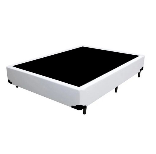 Base Cama Box Viúva 1,28 X 1,88 X 0,32 Premium Corino Branco - 1