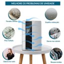 Ver imagem 4 de Desumidificador Antimofo Secar Ar Elétrico 2000ml Visor Lcd Controle de Umidade Branco Importway