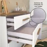 Quarto de Bebê com Berço 2 em 1 e Cômoda 100% MDF Retrô Kakau Espresso Móveis - 15