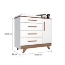 Ver imagem 5 de Quarto de Bebê com Berço 2 em 1 e Cômoda 100% MDF Retrô Kakau Espresso Móveis