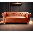 Ver imagem 3 de Sofá Nobreza 3 Lugares Fixo 203cm Terracota Veludo Bella Decor