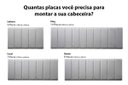 Ver imagem 3 de Placa Cabeceira Modulada Adesiva Estofada 20cm x 60cm Unidade - Suede Cinza