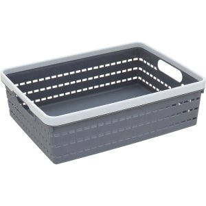 Caixa Organizadora Plástico 9x22x29cm Cinza