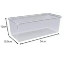 Ver imagem 5 de Kit Organizador de Geladeira 4,5l e Porta Ovos 12 Unidades Transparente Uz Multiuso