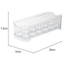 Ver imagem 3 de Kit Organizador de Geladeira 4,5l e Porta Ovos 12 Unidades Transparente Uz Multiuso