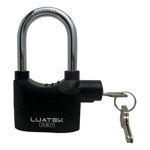 Cadeado Antifurto Bloqueador para Mbicicleta e Moto C/alarme Luatek Lk Bl17
