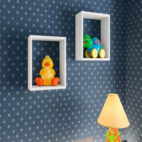 Nicho Organizador Infantil para Brinquedos Multiuso NI3030 30x30cm Branco - Art In Móveis