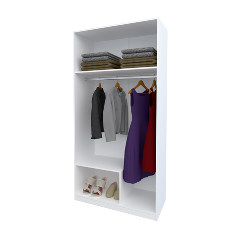 ARMÁRIO CABIDEIRO 1M C. MALEIRO M114.2021.B (LOJA, CLOSET) MUNDI MOVEIS