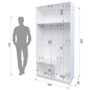 Ver imagem 2 de ARMÁRIO CABIDEIRO 1M C. MALEIRO M114.2021.B (LOJA, CLOSET) MUNDI MOVEIS