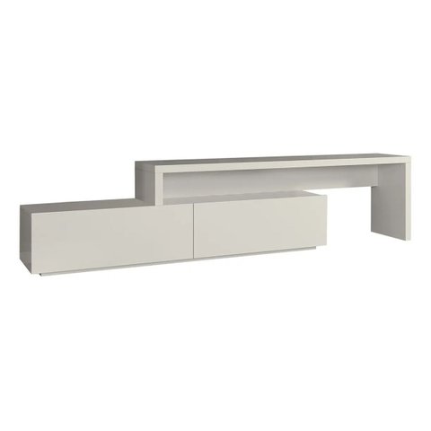 Rack Extensível Orion para Tv Grande 165 a 300 Cm Sala Off White Fosco