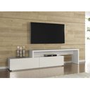 Ver imagem 1 de Rack Extensível Orion para Tv Grande 165 a 300 Cm Sala Off White Fosco
