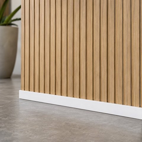 Rodapé Liso em MDF 4CMX15MMX2.2m Linha Branco Casablanca