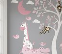 Ver imagem 5 de Papel de parede safári animal infantil para quarto de bebê menina M² PP88