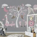 Ver imagem 4 de Papel de parede safári animal infantil para quarto de bebê menina M² PP88