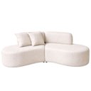 Ver imagem 5 de Sofá Estopar Virginia 2 Metros com Puff Bouclé para Sala