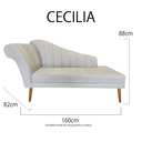Ver imagem 6 de Recamier Divã Pés Palito para Sala Cecilia 1.60cm Suede Marfim - Incasa Decor