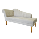 Ver imagem 3 de Recamier Divã Pés Palito para Sala Cecilia 1.60cm Suede Marfim - Incasa Decor
