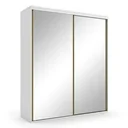 Ver imagem 2 de Guarda-Roupa Casal com Espelho 2 Portas de Correr 7 Gavetas 100% MDF Branco Luminum