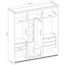 Ver imagem 4 de Guarda-Roupa Casal 100% MDF 2 Portas Espelhadas 207cm Luminum