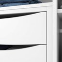 Ver imagem 6 de Guarda-Roupa Casal com Espelho 2 Portas de Correr 7 Gavetas 100% MDF Branco Luminum