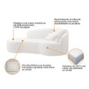 Ver imagem 4 de Divã Recamier Curvo Sala de Estar Inglaterra Lado Esquerdo 150cm Bouclé Branco - Incasa Decor