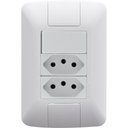 Ver imagem 1 de Conjunto 4x2 com 1 Interruptor Simples 6 a 250 V e 2 Tomadas 2P+T 10 a 250 V Tramontina Branco