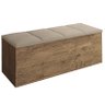 Calçadeira Bau Megh para Cama Box de Casal Castanho Suede Bege - 1