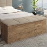 Calçadeira Bau Megh para Cama Box de Casal Castanho Suede Bege - 2