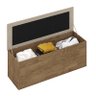 Calçadeira Bau Megh para Cama Box de Casal Castanho Suede Bege - 3