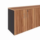 Ver imagem 4 de Armário Balcão 1,96m x 45cm Escritório e Home Office com 4 Portas 2 Gavetas e 1 Gavetão Fichá