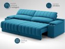 Ver imagem 5 de Sofá com Porta Copos e Carregador Usb Retrátil e Reclinável Murano 2,00m Velosuede Royal -