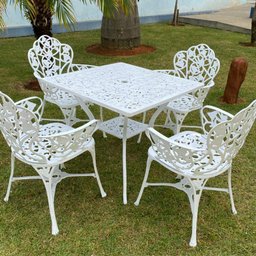 Conjunto de Jardim com Mesa Quadrada e 4 Cadeiras - 2