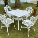Ver imagem 2 de Conjunto de Jardim com Mesa Quadrada e 4 Cadeiras