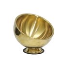 Ver imagem 1 de Tigela Obliqua Buffet Molho Dourada Inox 22x20cm C Suporte Frg0332 Frigopro