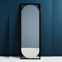 Ver imagem 2 de Espelho Grande Corpo Inteiro Geométrico Moldura Metal 170x60:preto