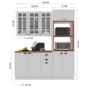 Ver imagem 2 de Armário de Cozinha Modulada Compacta Nara 10 Portas 2 Gavetas MDF Branco Fidelita Móveis