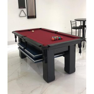 Mesa de Sinuca e Ping Pong - 1,96x1,06 - Bordo