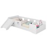 Cama Infantil Montessoriana com Escorregador e Grade Proteção Manu Branco - 2