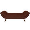 Ver mais imagens de Kit Cabeceira Cama Box Casal 160cm Madrid com Puff Recamier Santorini Veludo Marrom