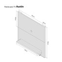Ver imagem 5 de Painel para TV até 39 polegadas com 2 nichos Branco Austin 90cm