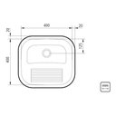 Ver imagem 4 de Tanque Tramontina Pequeno 40x40 Acetinado 23 Litros + Sifão