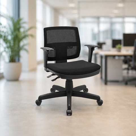 Cadeira Escritório Ergonômica Executiva Active Nr 17 Reclinável com Apoio de Braço Comfort Preto