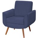 Ver imagem 2 de Kit 2 Poltronas para Sala e Escritório Pé Palito Milão Veludo Azul Marinho