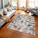 Ver imagem 2 de Tapete Sala / Quarto Desenhado Domani Zirconia Taupe 45 - 150 X 200 Cm - J Serrano