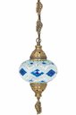 Ver imagem 2 de Lustre De Mosaico Turco Autêntico - Bleu&White Love XD7001 BW
