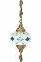 Ver imagem 1 de Lustre De Mosaico Turco Autêntico - Bleu&White Love XD7001 BW