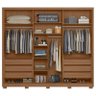 Guarda Roupa Casal Ambiente Arizona 3 Portas Carvalho Fendi com Espelho - Moval - 3